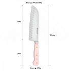 Faca Santoku com Sulcos Classic Color Pink Himalayan Salt 7" - Wüsthof